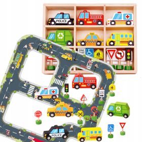    ROAD HIGHWAY TRACK PUZZLE + FAHRZEUGE AUTOS VERKEHRSSCHILDER TOOKY TOY