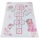  TEPPICH 120x180 HOPSCOTCH HELLROSA ANTI-RUTSCH FÜR KINDER.