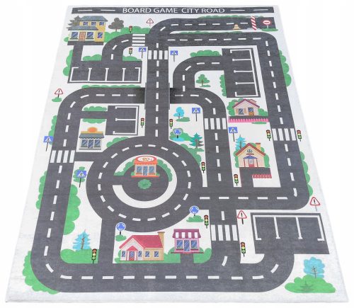  TEPPICH 120x180 STRAßEN STRAßEN AUTOS STADT ANTI-RUTSCH FÜR KINDER