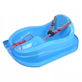    Schlitten, Gleiter, Rutsche für Kinder, sichere Rückenlehne, blaue Gurte, Griff