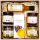  KORB-GESCHENKSET GESCHENK-SIRUP-TEE-Marmelade-HONIG