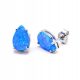  Silberohrringe mit blauem Opal