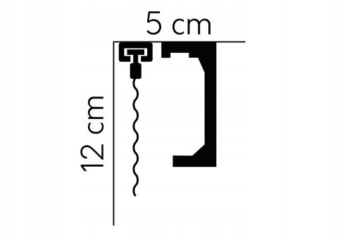 Mardom Dekor-Deckenstreifen 50 x 120 mm, Länge 2,4 m
