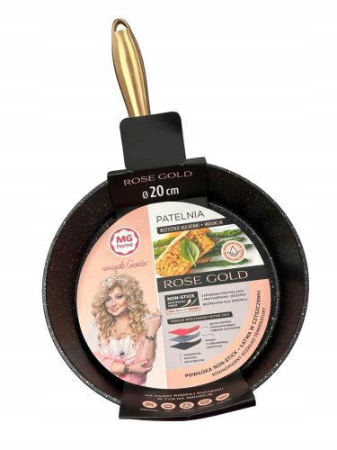  MG home ROSE GOLD traditionelle Bratpfanne 20 cm antihaftbeschichtet (Antihaftbeschichtung)