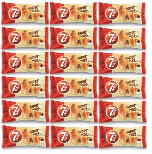 7 Days Max Croissant mit Kakaofüllung, 110g - Karton mit 18 Stück