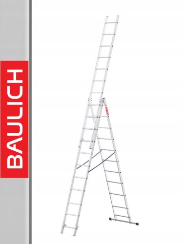 Baulich Leiter 6,55 m Aluminium 3 x 11 bis 150 kg