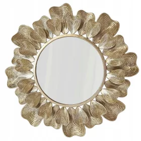    MARIGOLD Runder Spiegel, dekorativ, Glamour, Metallarbeiten, Gold, 89,5 cm