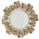  MARIGOLD Runder Spiegel, dekorativ, Glamour, Metallarbeiten, Gold, 89,5 cm