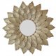  FIORI Runder Spiegel, dekorativ, Glamour, Metallarbeiten, Gold, 95 cm