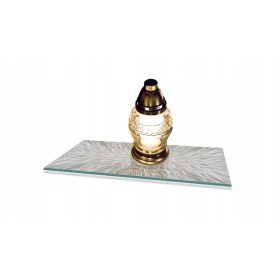  KERZENSTÄNDER AUS GLAS MIT MUSTER 52x30