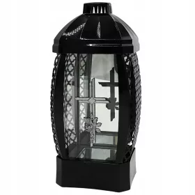 Laterne Mesh Großes Kreuz Silber LL19