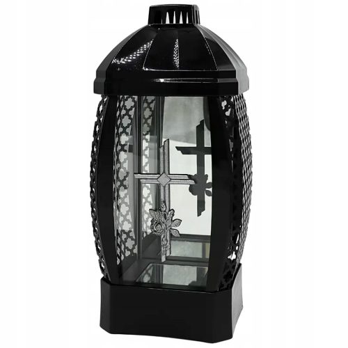 Laterne Mesh Großes Kreuz Silber LL19