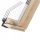 Rooflite 3-verglastes Dachfenster Holz Rooflite Trio Kiefer 78 x 118 cm plus Kragen