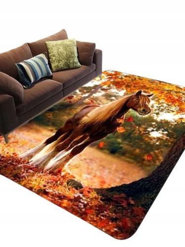  MODERNER TEPPICH FÜR DAS WOHNZIMMER, 3D-PFERDEMUSTER, 140x200