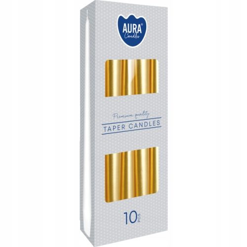 Kerzen Traditionelle Paraffinkerze ohne Duft Aura 10 Stk.