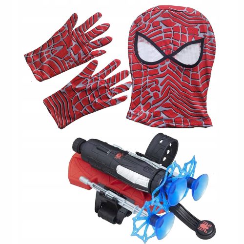  SPIDERMAN SUPERHERO SET 3in1 HANDSCHUH WEB LAUNCHER MASKE KOSTÜM