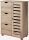 Retro Vintage-Unterschrank mit Schubladen, rustikales Beige