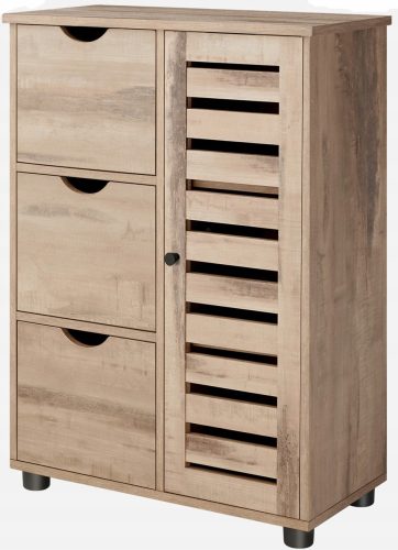 Retro Vintage-Unterschrank mit Schubladen, rustikales Beige
