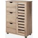 Retro Vintage-Unterschrank mit Schubladen, rustikales Beige