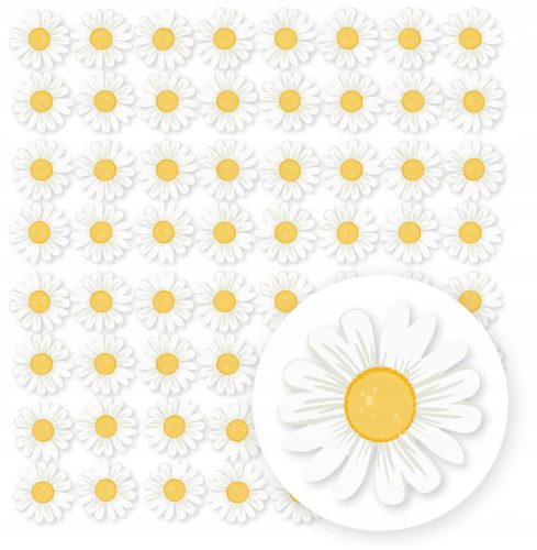  WANDAUFKLEBER GÄNSEBLÜMCHEN WEIßE BLUMEN BLUMEN WANDAUFKLEBER