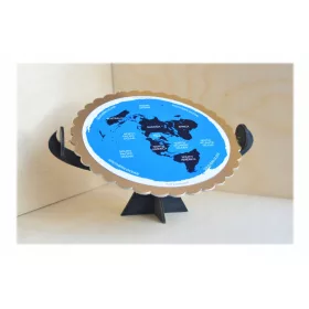  Neuer SCHWARZER Flat Earth Globe für FLAT-EARTHERS gedreht