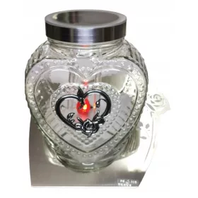  Kerzen-Solarlaterne Herz von Paris