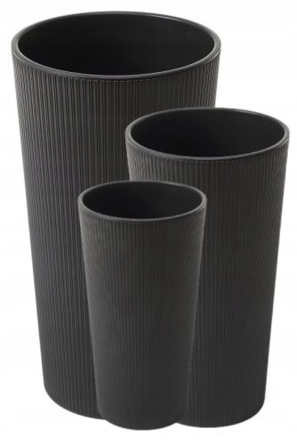 Töpfe und Pflanzgefäße für den Außenbereich und den Garten Lamela Lilia Jumper Blumentopf 25x46 cm schwarz + 2 weitere Produkte