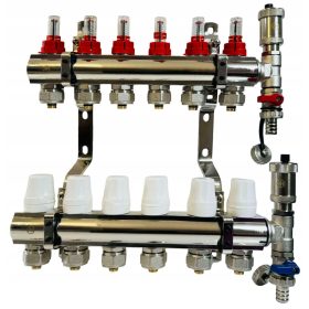 VERTEILER FÜR FUSSBODENHEIZUNG, 6 KREISTEILE
