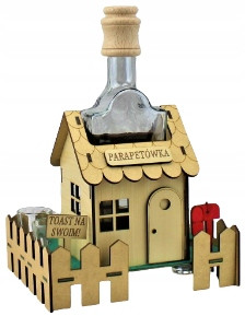 Coole, lustige Gadgets Home Housewarming Toast on Your Own Karaffe mit Gläsern, 6 Stück. Gratis Anhänger