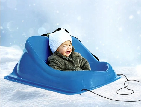  WINTERRODEL FÜR KLEINE KINDER MIT RÜCKENGURTEN, SICHER 1+ 2+