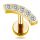  GOLD LABRET OHRRING HELIX ZIRKONIA TITAN 1,2/8