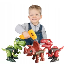  DINOSAURIER-SET FÜR SCHRAUBBOHRMASCHINE 3-tlg
