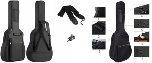  UNIVERSAL-GITARRENKOFFER 3MM SCHAUMSTOFF + GURT + MONTAGE + KOSTENLOS