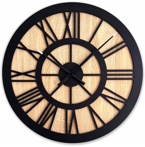 Uhr für zu Hause Janus-Wanduhr, Beige, Schwarz, Brauntöne, Mehrfarbig, 59 cm