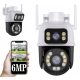 AUSSENKAMERA mit zwei ROTIERENDEN IP-DUAL-ULTRA-6Mpix-WIFI-4xZOOM-IR-Objektiven