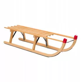    Buckelwal-Schlitten für Kinder, aus Holz, 100 cm, stark und stabil, 100 cm