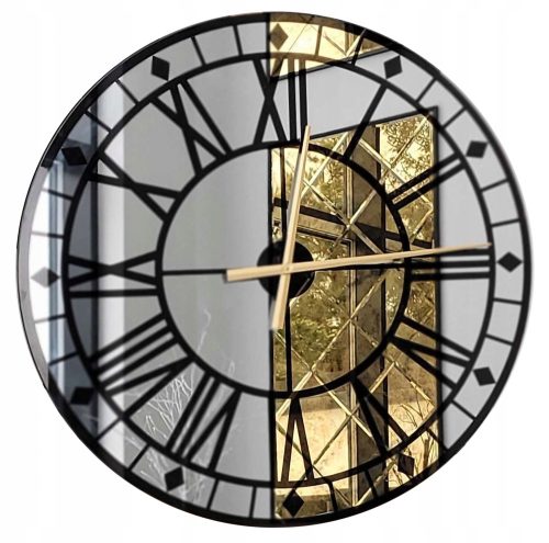 Uhr für zu Hause Galakor Wanduhr Schwarz, Silber, Gold 80cm