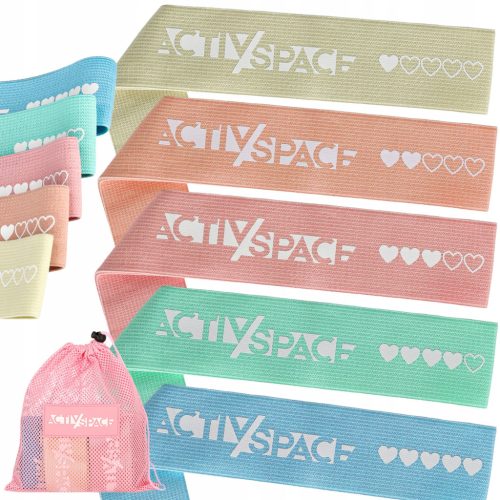  HIP BAND mini Gummi-Widerstandsbänder Material für Fitnessübungen, 5er-Set