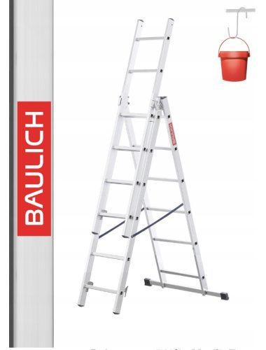 Baulich Leiter 3,98 m Aluminium 3 x 6 bis 150 kg
