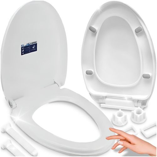 Asato 3V Toilettensitz, weißes Polypropylen