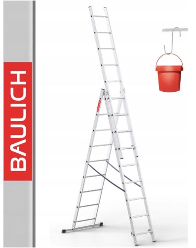Baulich Leiter 4,97 m Aluminium 3 x 8 bis 150 kg