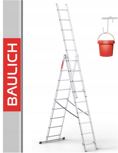 Baulich Leiter 5,72 m Aluminium 3 x 10 bis 150 kg