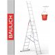 Baulich Leiter 5,72 m Aluminium 3 x 10 bis 150 kg
