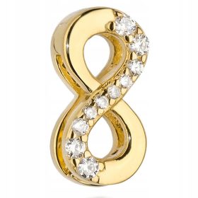  Vergoldeter Anhänger 925 Charms Unendlichkeit