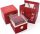 EWIGE ROSE IN EINER DREHBAREN BOX, GESCHENKBOX ZUM VALENTINSTAG + HALSKETTE