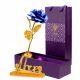 EWIGE ROSE MIT STÄNDER 24K BLAU LIEBE GESCHENK