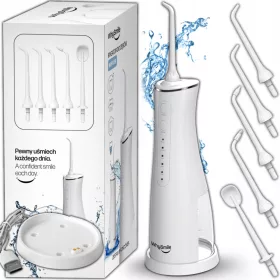    LEISTUNGSSTARKER WhySmile Dental Irrigator KABELLOS 5 Modi 5 Düsen