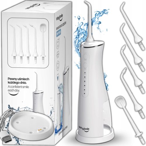  LEISTUNGSSTARKER WhySmile Dental Irrigator KABELLOS 5 Modi 5 Düsen