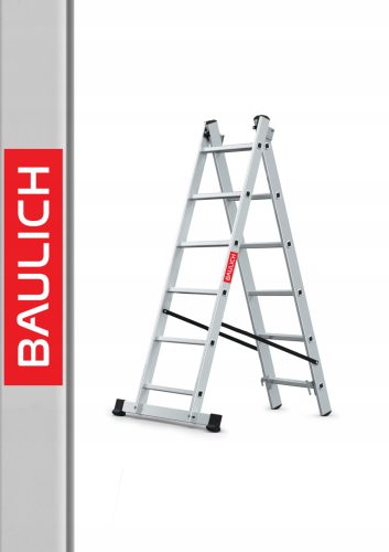 Baulich Leiter 3,7 m Aluminium 2 x 6 bis 150 kg
