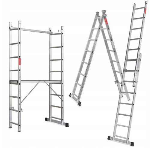 Baulich Leiter 2,98 m Aluminium 3 x 8 bis 150 kg